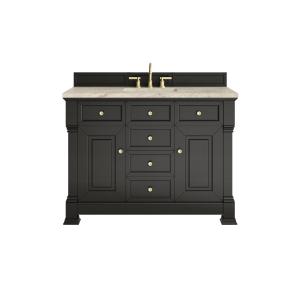 Brookfield 48" Single Vanity, Black Onyx, w/ 3 CM Tajnar Eclos Top