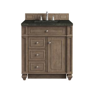 Bristol 30" Single Vanity, Whitewashed Walnut, w/ 3 CM Phantome Eclos Top