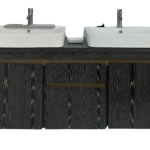63" Freestanding Double Vanities Ebony