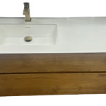 47" Wall Mount Vanity Off white