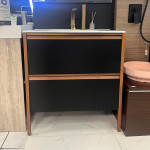 32" Freestanding Vanity Laminate Surface and White Ceramic Top