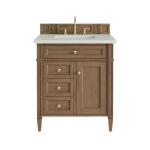 Brittany 30" Single Vanity, Pecan w/ 3 CM Lime Delight Silestone Top