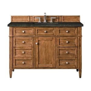 Brittany 48" Single Vanity, Saddle Brown, w/ 3 CM Phantome Eclos Top