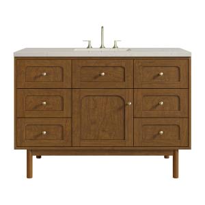 Laurent 48" Single Vanity, Honey Oak w/ 3 CM Siberian Silestone Top