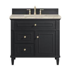 Lorelai 36" Single Vanity, Black Onyx, w/ 3 CM Tajnar Eclos Top