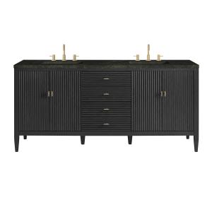 Myrrin 72" Vanity, Carbon Oak, w/ 3 CM Phantome Eclos Top