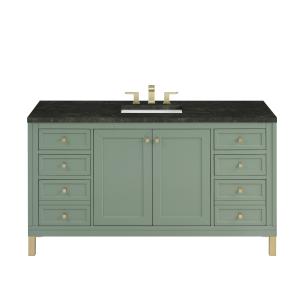 Chicago 60" Single Vanity, Smokey Celadon, w/ 3 CM Phantome Eclos Top