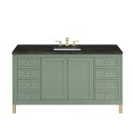 Chicago 60" Single Vanity, Smokey Celadon, w/ 3 CM Phantome Eclos Top