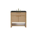 Solene 36" Single Vanity, Seaside Oak, w/ 3 CM Phantome Eclos Top