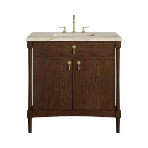 Kinnsden 36" Single Vanity, Sable Oak w/ 3 CM Tajnar Eclos Top