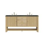 Marigot 72" Double Vanity, Sunwashed Oak, w/ 3 CM Phantome Eclos Top