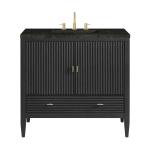 Myrrin 36" Vanity, Carbon Oak, w/ 3 CM Phantome Eclos Top