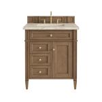 Brittany 30" Single Vanity, Pecan w/ 3 CM Tajnar Eclos Top