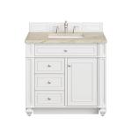 Bristol 36" Single Vanity, Bright White, w/ 3 CM Tajnar Eclos Top