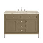 Chicago 48" Single Vanity, Walnut Whisper, w/ 3 CM Tajnar Eclos Top