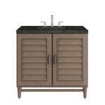 Portland 36IN Single Vanity Whitewashed Walnut w/ 3 CM Phantome Eclos Top
