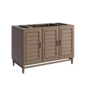 Portland 48IN Single Vanity Cabinet Whitewashed Walnut