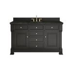 Brookfield 60" Single Vanity, Black Onyx, w/ 3 CM Phantome Eclos Top