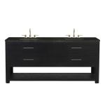 Lucian 72" Double Vanity, Carbon Oak, w/ 3 CM Phantome Eclos Widespread Top