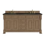Brookfield 72" Double Vanity, Pecan, w/ 3 CM Phantome Eclos Top