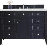 Brittany 48" Single Vanity, Victory Blue w/ 3 CM Ethereal Noctis Silestone Top w/FreePower Wireless Charger