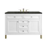 Chicago 48" Single Vanity, Glossy White, w/ 3 CM Phantome Eclos Top