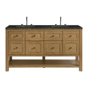 Breckenridge 60" Double Vanity, Light Natural Oak, w/ 3 CM Phantome Eclos Top