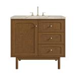 Laurent 36" Single Vanity, Honey Oak w/ 3 CM Tajnar Eclos Top