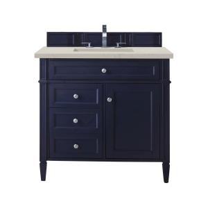 Brittany 36" Single Vanity, Victory Blue, w/ 3 CM Siberian Silestone Top