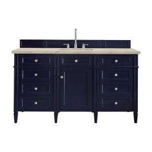 Brittany 60" Single Vanity, Victory Blue, w/ 3 CM Tajnar Eclos Top