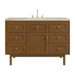 Laurent 48" Single Vanity, Honey Oak w/ 3 CM Tajnar Eclos Top