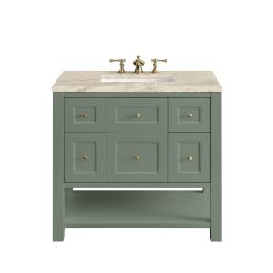 Breckenridge 36" Single Vanity, Smokey Celadon, w/ 3 CM Tajnar Eclos Top