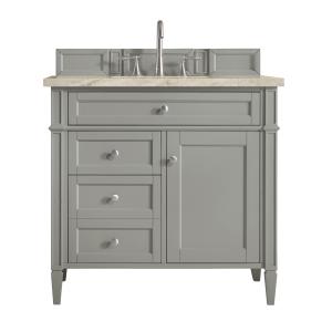 Brittany 36" Single Vanity, Urban Gray, w/ 3 CM Tajnar Eclos Top