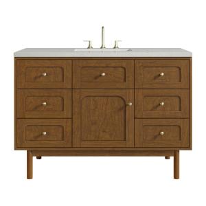 Laurent 48" Single Vanity, Honey Oak w/ 3 CM Lime Delight Silestone Top