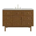 Laurent 48" Single Vanity, Honey Oak w/ 3 CM Lime Delight Silestone Top