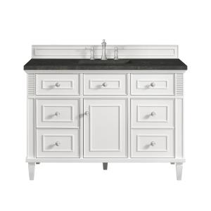 Lorelai 48" Single Vanity, Bright White, w/ 3 CM Phantome Eclos Top