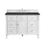 Lorelai 48" Single Vanity, Bright White, w/ 3 CM Phantome Eclos Top