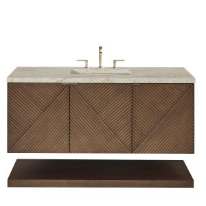 Marcello 48" Single Vanity, Chestnut, w/ 3 CM Tajnar Eclos Top