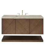 Marcello 48" Single Vanity, Chestnut, w/ 3 CM Tajnar Eclos Top