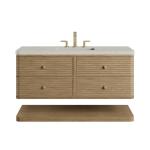 Allamari 48" Single Vanity, Dune Mist w/ 3 CM Siberian Silestone Top