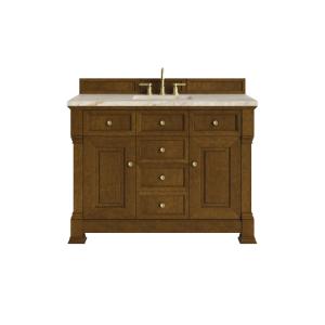 Brookfield 48" Single Vanity, Honey Oak, w/ 3 CM Tajnar Eclos Top