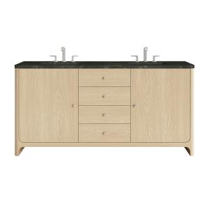 Gracyn 72" Double Vanity, Coastal Driftwood, w/ 3 CM Phantome Eclos Widespread Top