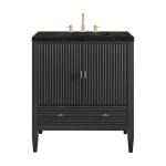 Myrrin 30" Single Vanity, Carbon Oak w/ 3 CM Phantome Eclos Top