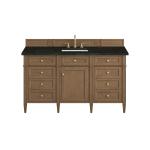 Brittany 60" Single Vanity, Pecan w/ 3 CM Phantome Eclos Top