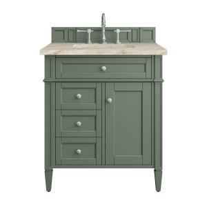 Brittany 30" Single Vanity, Smokey Celadon, w/ 3 CM Tajnar Eclos Top