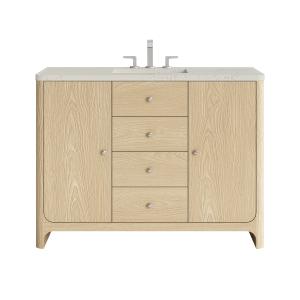 Gracyn 48" Single Vanity, Coastal Driftwood, w/ 3 CM Siberian Silestone Top w/FreePower Wireless Charger