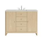 Gracyn 48" Single Vanity, Coastal Driftwood, w/ 3 CM Siberian Silestone Widespread Top