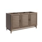 Portland 60IN Single Vanity Cabinet Whitewashed Walnut