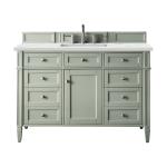 Brittany 48" Single Vanity, Sage Green w/ 3 CM Ethereal Noctis Silestone Top w/FreePower Wireless Charger
