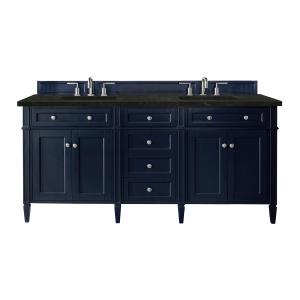 Brittany 72" Double Vanity, Victory Blue, w/ 3 CM Phantome Eclos Top